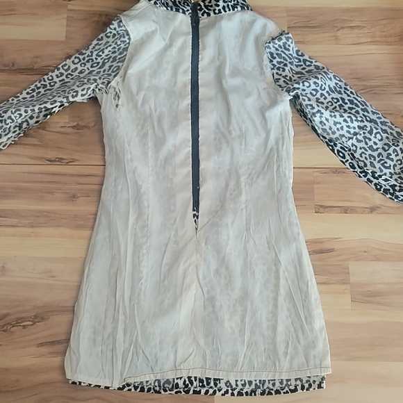 Vintage 70s Animal Print Mini Dress S - Picture 9 of 16